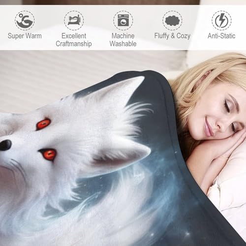 Manta polar de zorro de microfibra de 130x150 cm lavable 6
