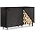 AMAGABELI GARDEN & HOME 6ft Firewood Rack With Cover Combo Set Waterproof Outdoor Log Holder Fireplace Heavy Duty Stacker Pit for Patio Logs Storage Steel Tubular Wood Pile Tool Accessories Black