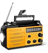 UNIQUEBELLA Solar Radio, Tragbare Notfall Radio mit Kurbel, 8000mAh Wiederaufladbare Dynamo Power...