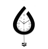 METTEOR Grande Orologio da Parete a Pendolo Silenzioso e Moderno - Design Unico, a Batteria, Ideale per l'arredamento di Soggiorno, Cucina e Camera da Letto (28,7 x 15,3 Pollici)