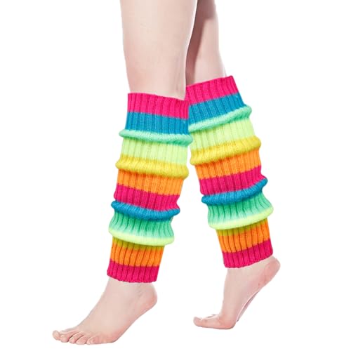 Image of 80s White Leg Warmers for Women - Winter Long Leg Warmers, 80s Outfit