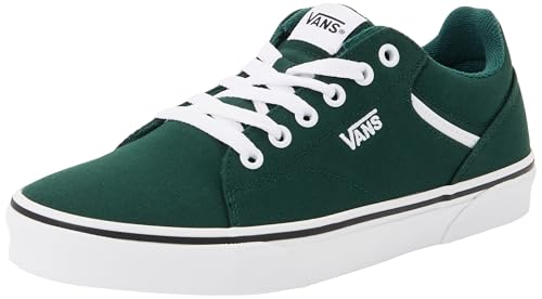 Vans Women's Seldan Shoe | Retro Tennis Inspired Sneakers for Fashion, Work & Everyday Wear, Canvas Emerald, 8.5