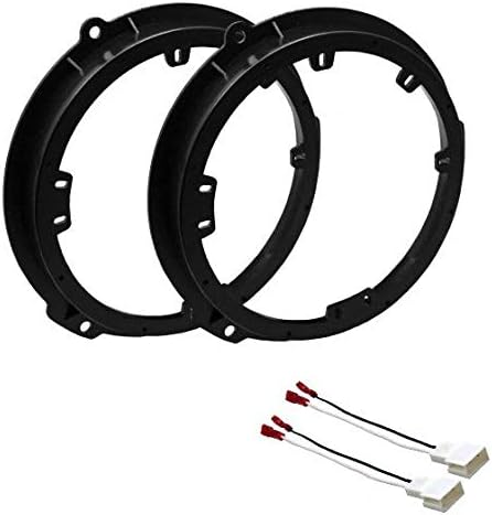 ASC Audio 6" 6.5" 6.75" Inch Car Stereo Speaker Install Adapter Mount Bracket Plates and Speaker Wire Connectors for Select Ford Vehicles - See Compatible Vehicles Below