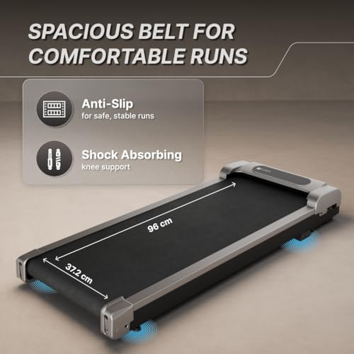 Image of Fitkit by Cult Walking Pad Neo (BLDC 3.5HP Peak Power) Compact Under Desk BLDC Motor Treadmill | Max Weight: 120kg | Home use with Remote Control (Silver)