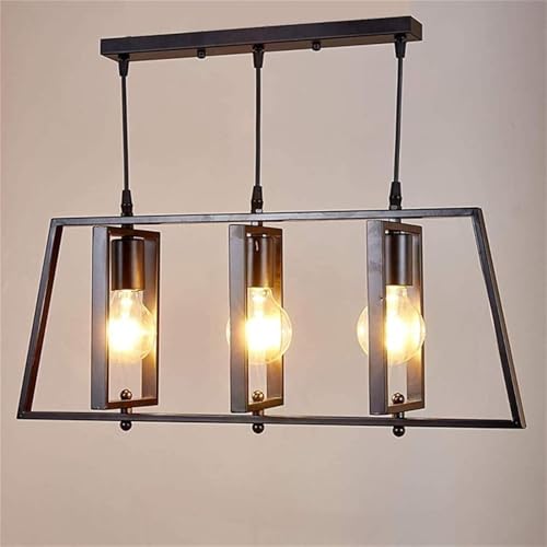 Lustre industriel chic en métal rustique durable pour intérieur suspendu - 2