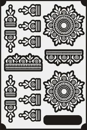 Generic Mandala Floral Mehendi Sticker Sheet for Hands, Arms & Body – Temporary Tattoo for Festivals & Parties (1 Sheet)-picture-43