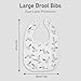 Muslin Baby Drool Bibs for Unisex Boys Girls, 6 Pack Soft Cotton Baby Bib for Teething Drooling, Essentials Shower Gift (6, Blue)
