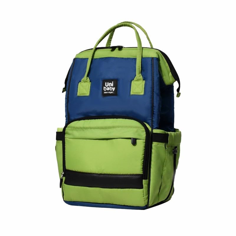 Mommy bag,Diaper Bag, Multi-Compartment Backpack for Baby Essentials (Green and Navy Blue)