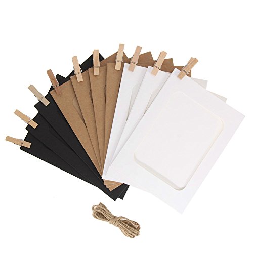 AKOAK 30 Pcs DIY Kraft Paper Cardboard Photo Frame with...