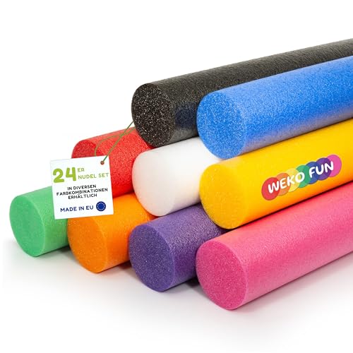 WeKo FUN Schwimmnudel für Kinder & Erwachsene 160 cm - Lange Poolnudel - 9...