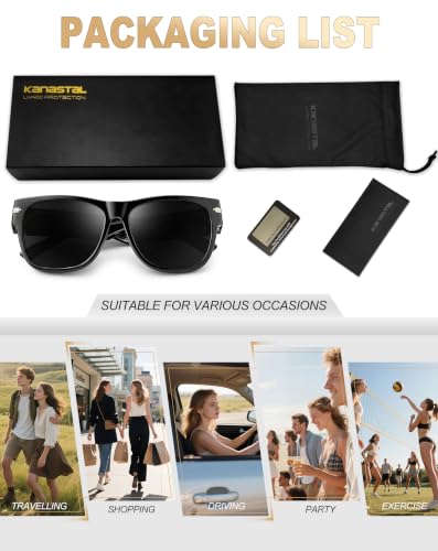 Image of KANASTAL Over Glasses Sunglasses Square Fit Over Polarized Sunglasses UV400