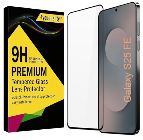Image of 4youquality Military-Grade Gorilla Tempered Glass For Galaxy S25 FE 5G (1 Pack) | 9H Hardness | Edge-to-Edge Coverage | Bubble-Free Installation