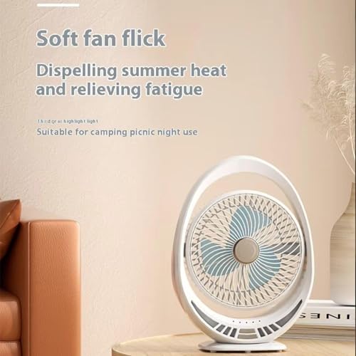 Image of Table Fan, Small Portable Desktop Fan with Strong Wind, Quiet Operation Personal Mini Fan for Home Office Bedroom Kitchen Table and Deskto (Black-R)
