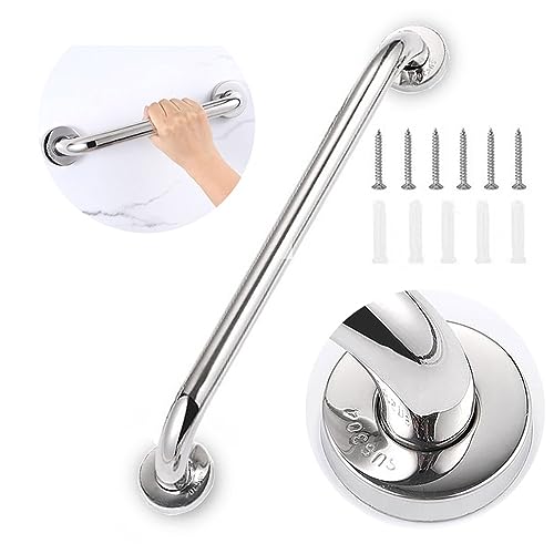 Barra Alça De Apoio Banheiro Segurança Idoso Deficiente 60cm Inox Não Enferruja Acessibilidade Suporte Pegador Design Elegante