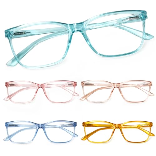 Image of SIGVAN Ladies Reading Glasses Blue Light Blocking Spring Hinge Fashion Pattern Print Eyeglasses for Women