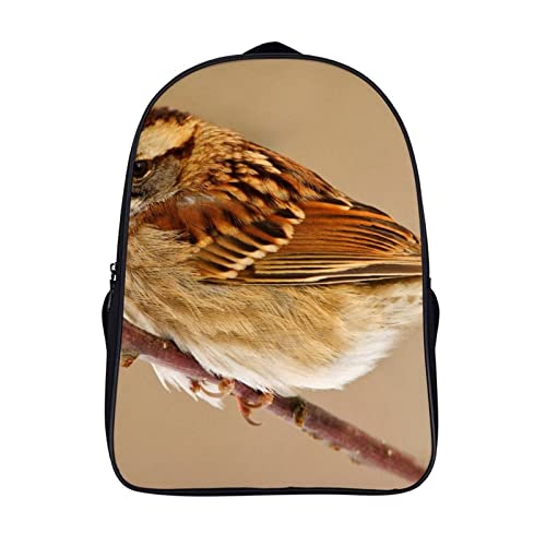 Sac d'école unisexe Animal Sparrow sac à dos décontracté pour ado fille et garçon 40x28x16cm
