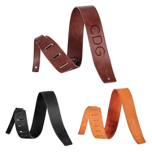 UIDMEN Correa de guitarra personalizada, hecha a mano y personalizada, correa de cuero para bajo o guitarra, correa de guitarra de cuero genuino grabado, regalos hechos a mano para amigos amantes de