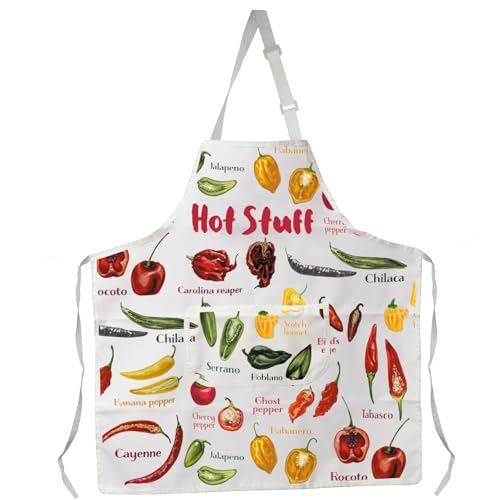 Tablier Hot Stuff avec col réglable JXGZSO pour la cuisine et les amateurs de piment