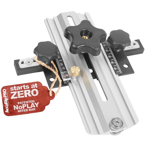 AccuRip Pro Table Saw Thin Rip Jig with NoPlay Expandable Mi...