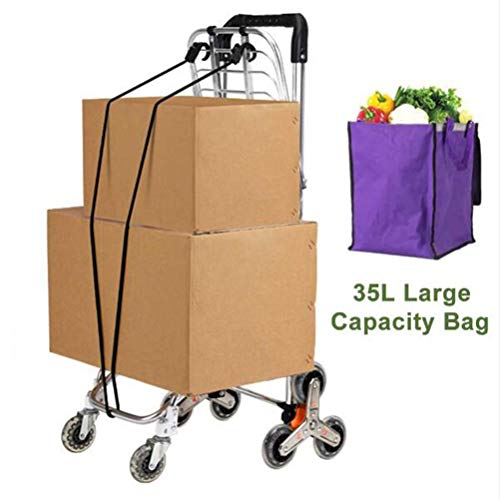 Einkaufstrolley, faltbarer Einkaufswagen auf Rädern, großer und leichter Utility Trolley mit schwenkbaren Vorderrädern… – Bild 4