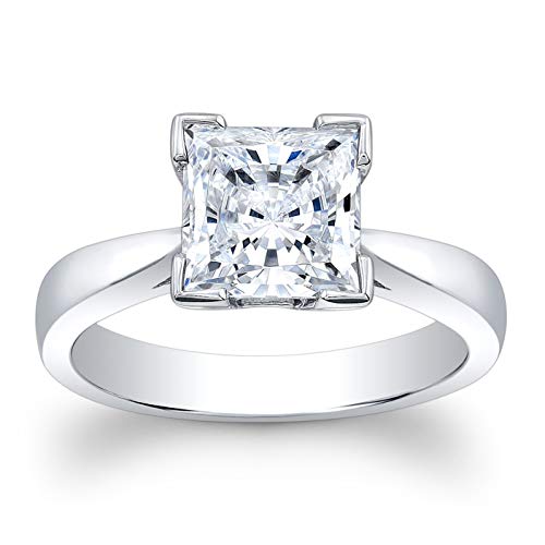 Women's engagement ring 14 karat with 1 carat Princess Cut White Sapphire Women's engagement ring 14 karat with 1 carat Princess Cut White Sapphire