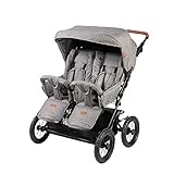 Trille - Beba Zwillingskinderwagen - Grau Melange