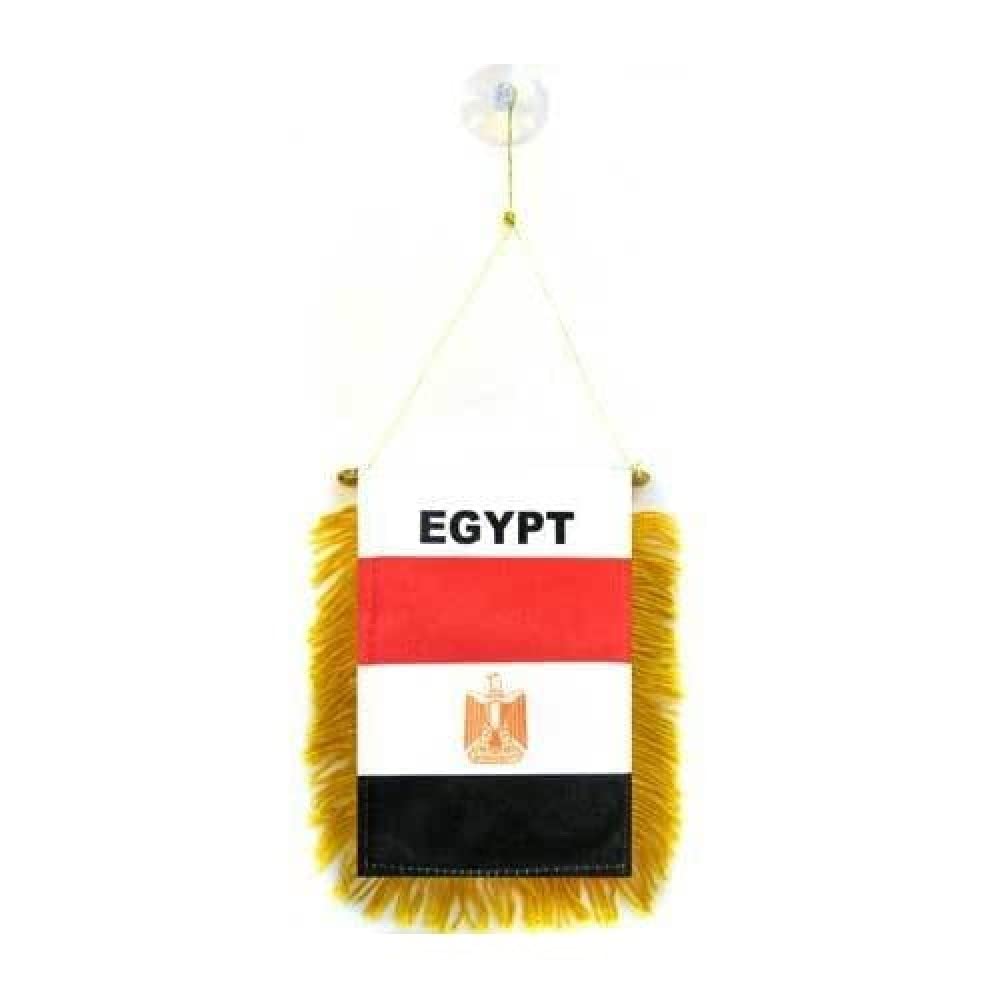 AZ FLAG Egypt Car Flag 4x6 in Egyptian 100D Polyester Suction Cup