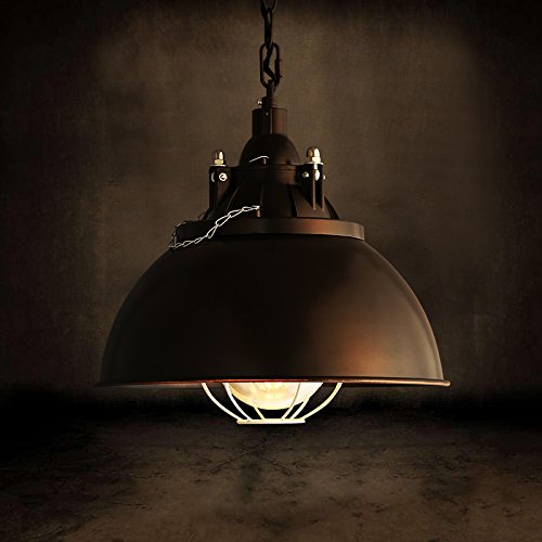 Mozeny Vintage Industrial Black Metal Fisherman Lamp Shade Ceiling Pendant Light Retro Creative E27 