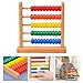 Toyvian Abacus Colorful Bead Wood Classic Abacus Counting Tool Portable Numbers Math Calculating Tool for Home Classroom School