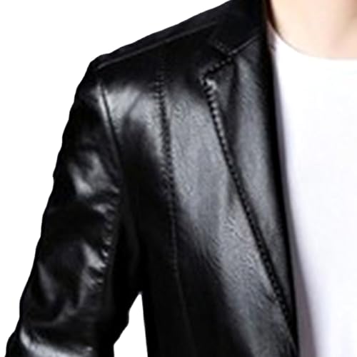 Blazer de cuero para hombre DGHM-JLMY miniatura 3
