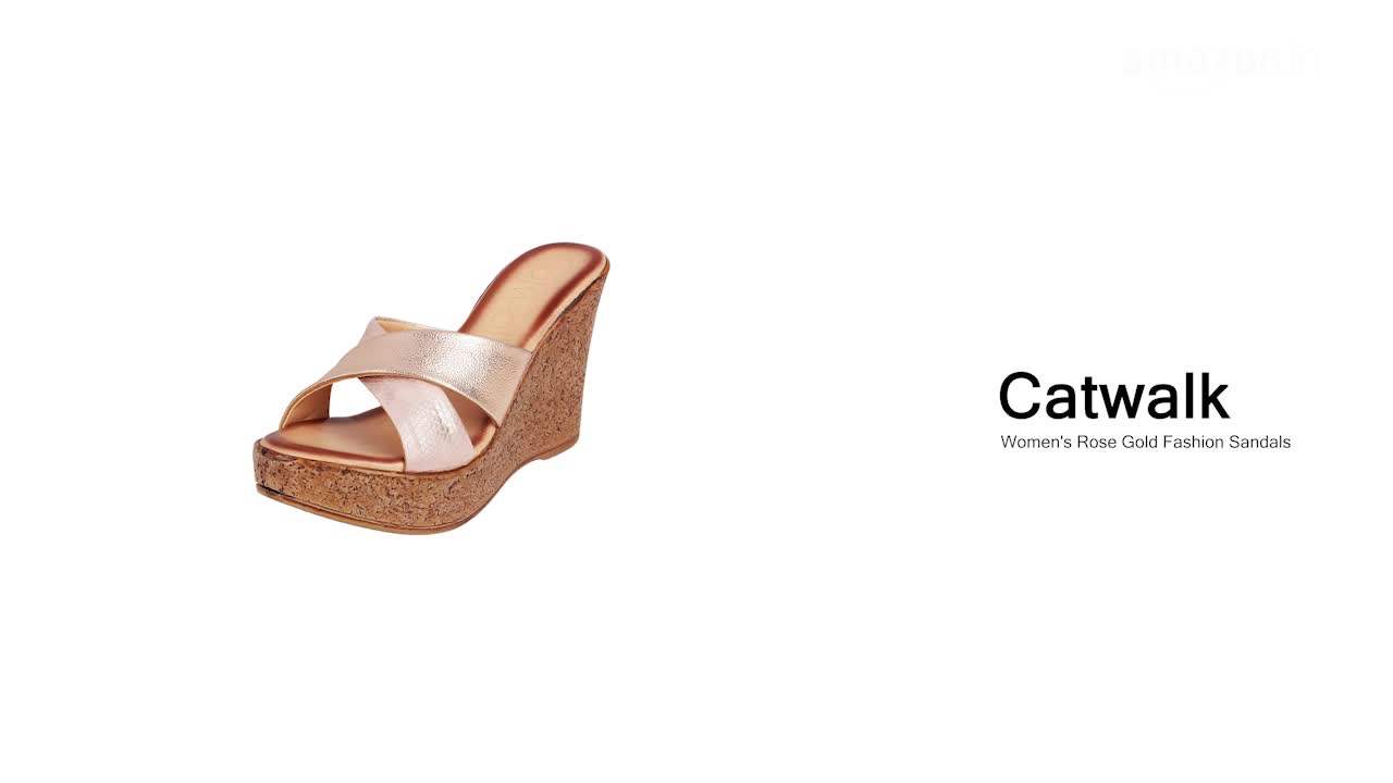 catwalk rose gold sandals