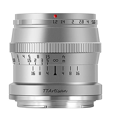 TTartisan 50mm f1.2 APS-C カメラレンズ Nikon zマウントレンズ Nikon Zfc Z50用 (シルバー)