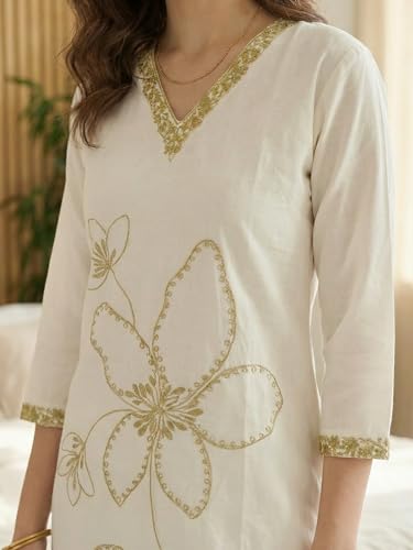 Image of INDO ERA Womens Silk Blend Printed Straight Kurta Pant Set (IESTR5624)