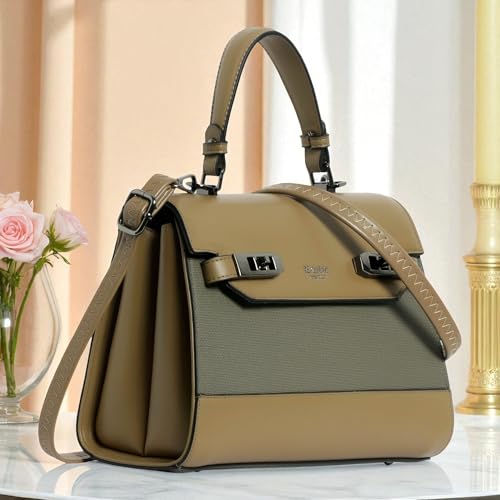 Image of EXOTIC Premium Style and Look beautiful Texture Design Flap Closure Top Handle Dual Color Hand /Sling Bag For Women & Girls | Ladies Purse | Gift For Ladies