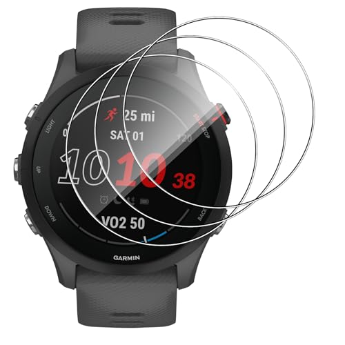 Lutree para Garmin Forerunner 255/255 Music 46mm Cristal Templado, 3 Piezas Dureza 9H HD Protector de Pantalla, Anti-Arañazo Sin Burbujas Vidrio Templado Película Protectora
