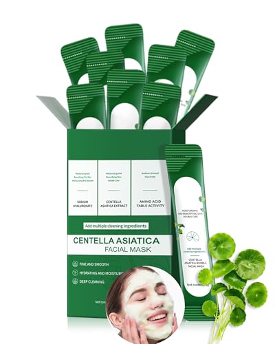 Masque Bulles à la Centella, Élimine les Points Noirs, Hydrate, Réduit les Pores, Masque Visage pour Femmes et Hommes, Centella Asiatica Apaise la Peau,...
