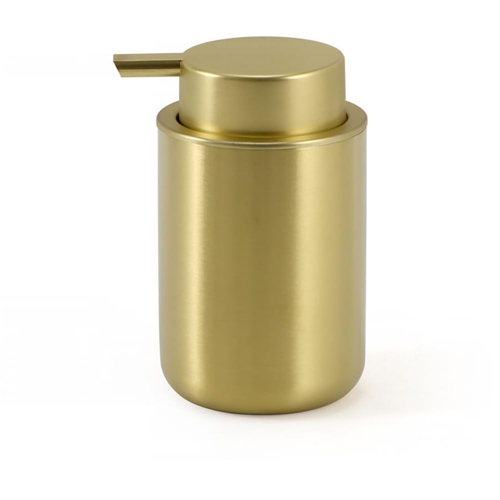 Aundhegrtt Easy to Press Stainless Steel Soap Pump Dispenser for Liquid Hand Soap- Stainless Steel Lotion Dispenser Gold