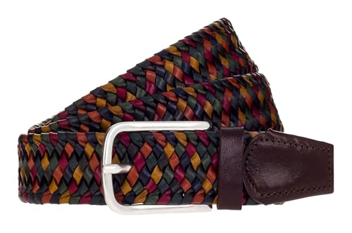 Ceinture tressée homme multicolore 35 mm Vanzetti W100
