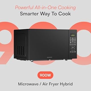 Cookology CAFMIC28LSBK Combi Microwave with Air Fryer & Grill - 900W Power 28L Capacity - 9 Preset Cooking Programs & Quick Defrost - Space-Saving Design - Family‑Size Capacity - Black
