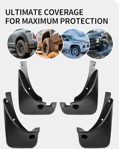 Image of Mud Flaps Compatible with Toyota RAV4 2006-2013, No Drilling Needed, 4PCS Front & Rear Splash Guards, OEM Style Mudguards for Wheel Liner Fenders, All-Weather Protection