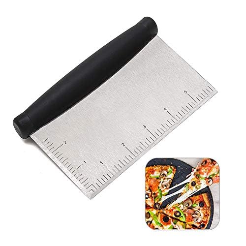 hzexun Bench Scraper Dough Pastry Griddle Scraper Chopper Bread Pizza Dough Cutter Kitchen Utensil Stainless Steel