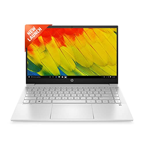 HP Pavilion 14 12th Gen Intel Core i5 8GB RAM/512GB SSD 14 inch(35.6cm) IPS Micro-Edge FHD Laptop/Intel Iris Xe Graphics/B&O/Win 11/Backlit KB/MSO 2021/Natural Silver, 14-dv2053TU