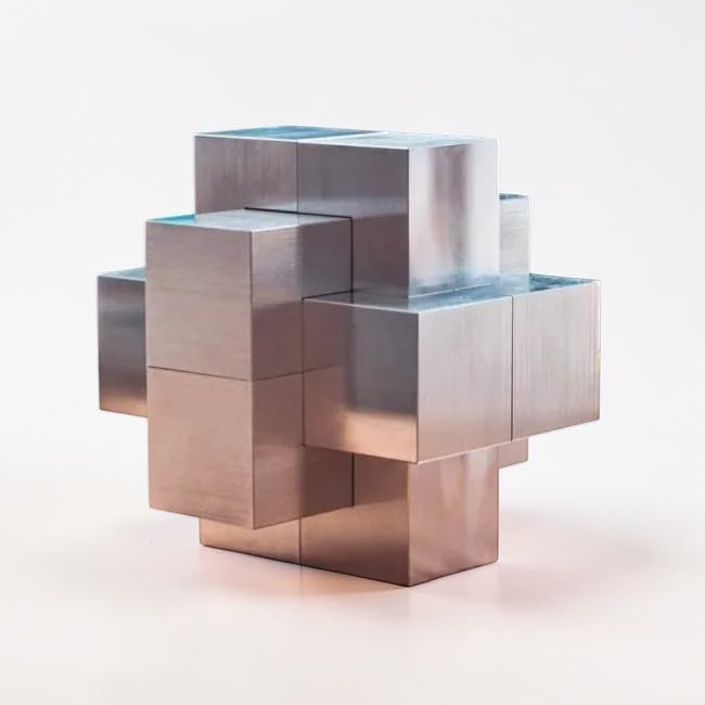 Piston 7 Burr Puzzle - Precision Made Difficult Aluminium Burr, Adult Collectible Puzzle, 14+ - Wil Strijbos PETER MARINEAU Streetwise