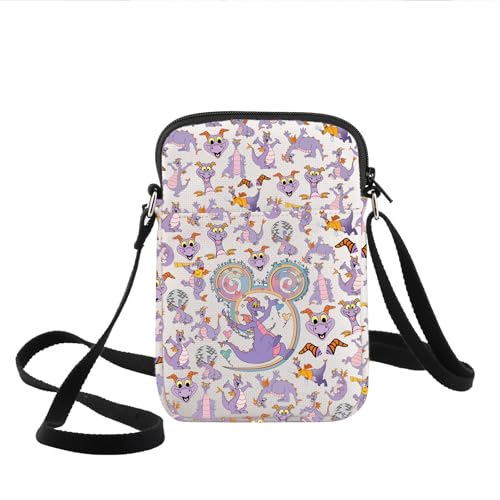 KEYCHIN Dragon Figment Crossbody Bag Figment Fans Gifts Purple Dragon Dragon Figment Shoulder Bag Figment Merchandise (Figment-CB)
