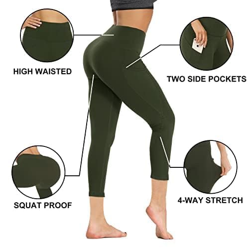 GAYHAY High Waist Yoga Pants with Pockets, Leggings for Women Tummy Control Compression Workout Leggings for Women