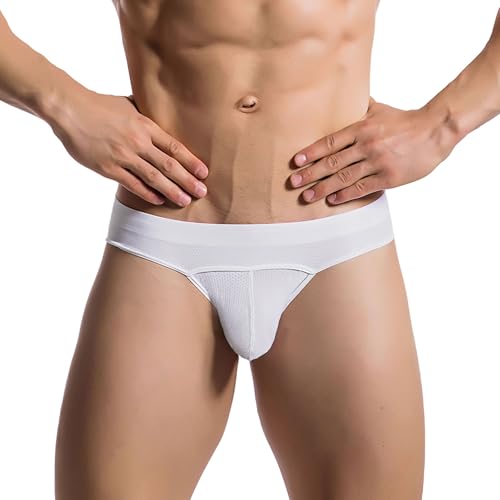 Summer Code Men's Underwear Striped Micro Mesh Briefs Breathable Underpants Pack3