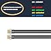 JMZLY RJ12 Cable Phone Cord RJ12 6P6C Male to Male Straight Wired for Both Data and Voice Use Black - 15 Feet3 Pack