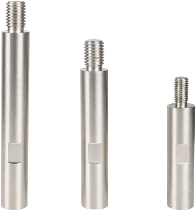 TopHomer M14 Thread Stainless Steel Polisher Extension Shaft 50mm,80mm,120mm, Angle Grinder Extension Shaft Set for Rotary Polisher Car Polisher Polishing Pads