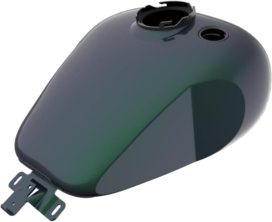 Advanblack Motorcycle Holeshot Gas Fuel Tank 5.8 Gallon with Knee Cutout (Right Side Gas Cap) for '09-'23 Harley Touring Models (Arctic Black)