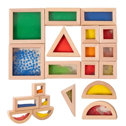 Blocs sensoriels en bois éducatifs pour l'apprentissage créatif
